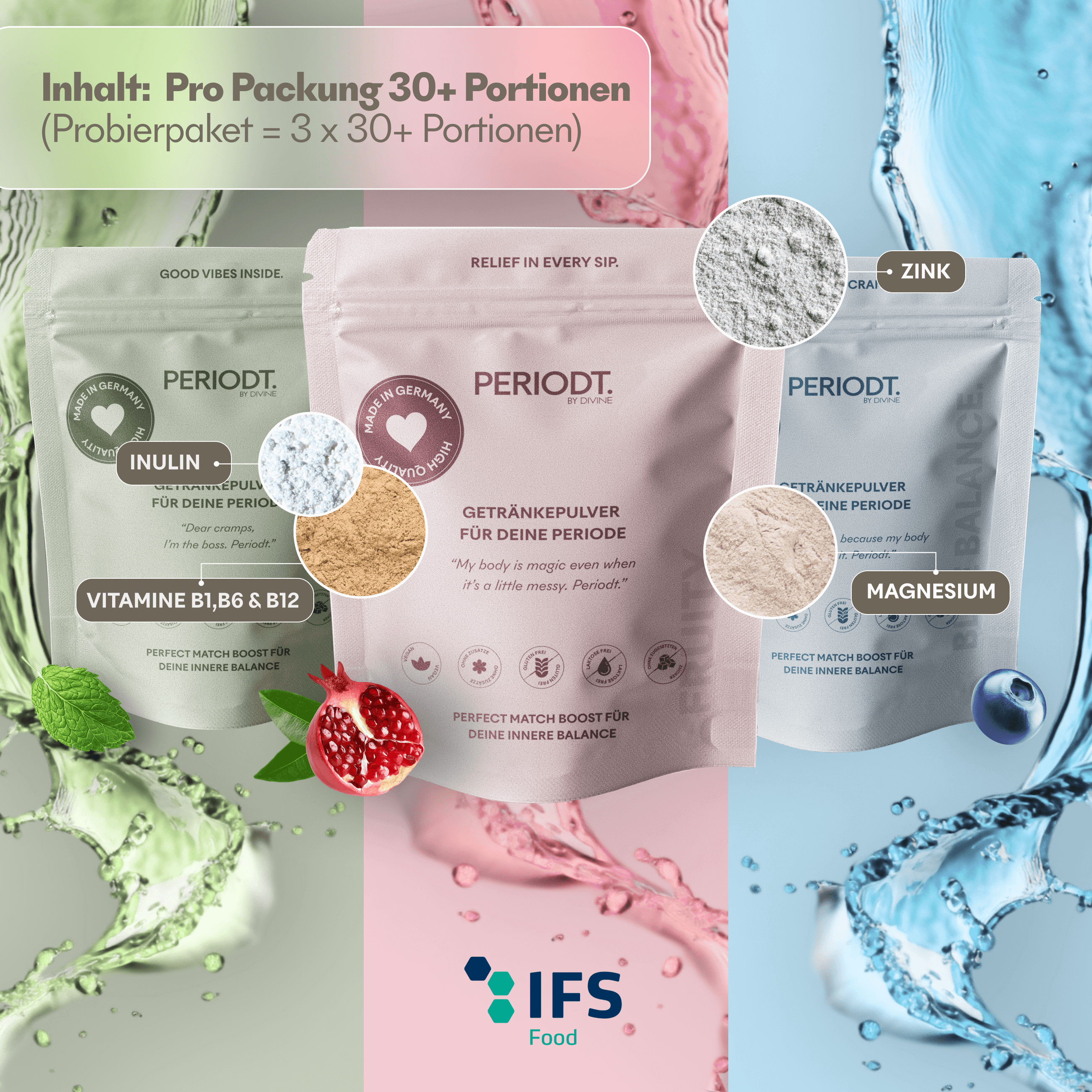 Periodt. Probierpaket - alle drei Sorten zum Testen