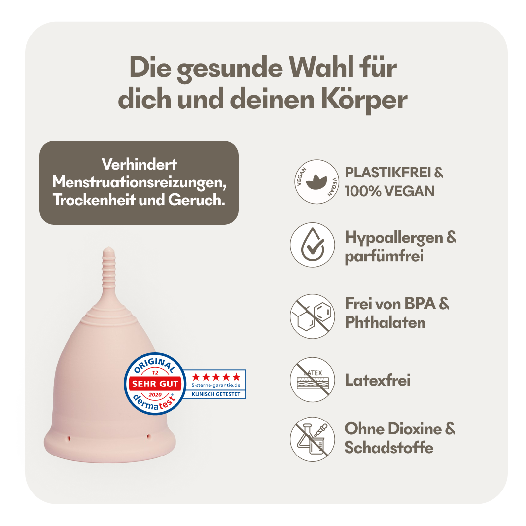Menstruationstasse in Rosa – Nachhaltige Periodenlösung aus medizinischem Silikon
